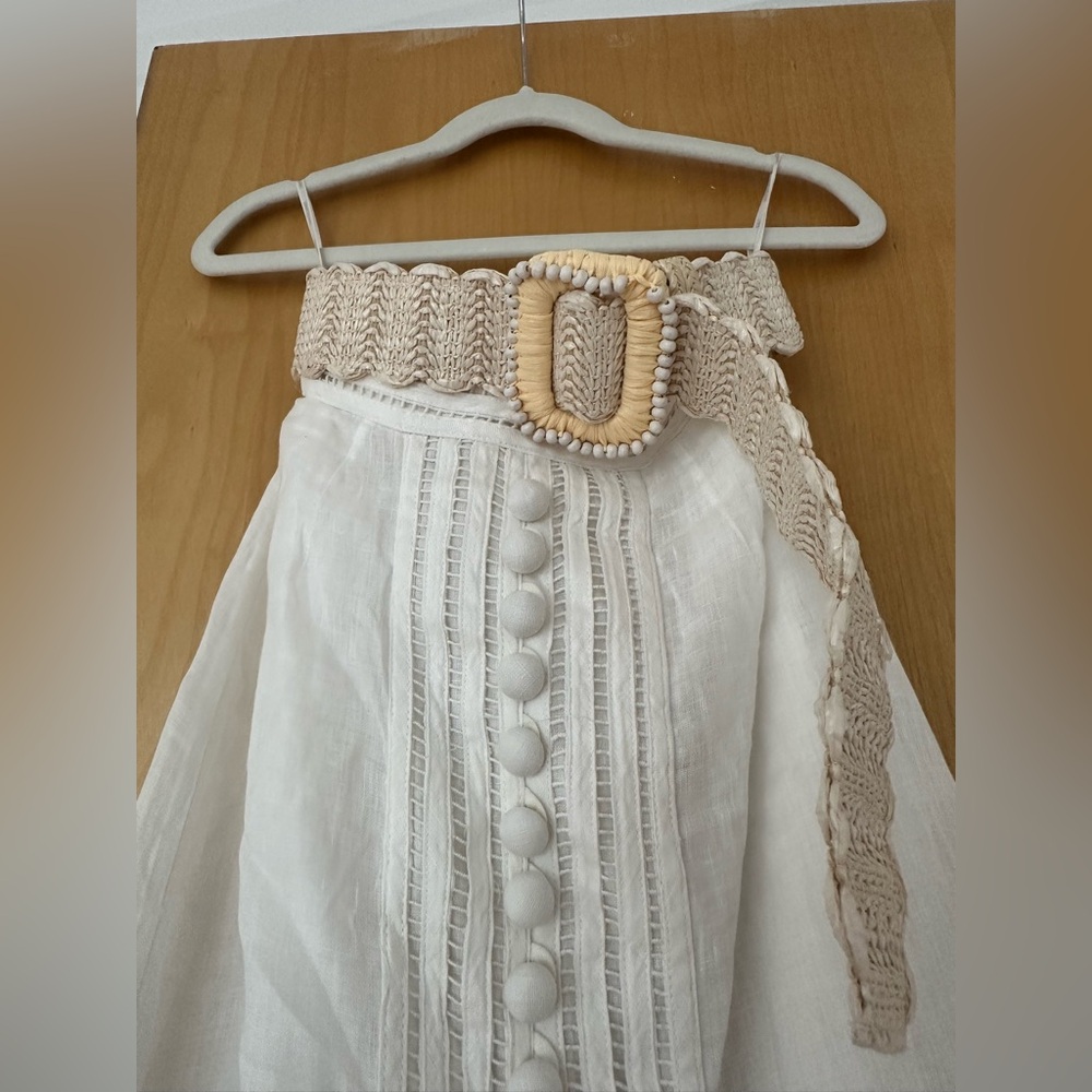 Zimmermann skirt with raffia belt - Picture 5 of 10